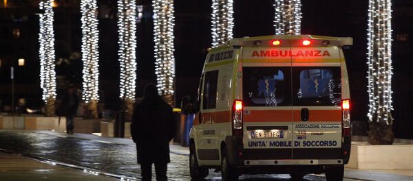 An ambulance arrives with injured at the Antonio Perrino hospital in Brindisi, southern Italy An ambulance arrives with injured at the Antonio Perrino hospital in Brindisi, southern Italy - Sputnik International