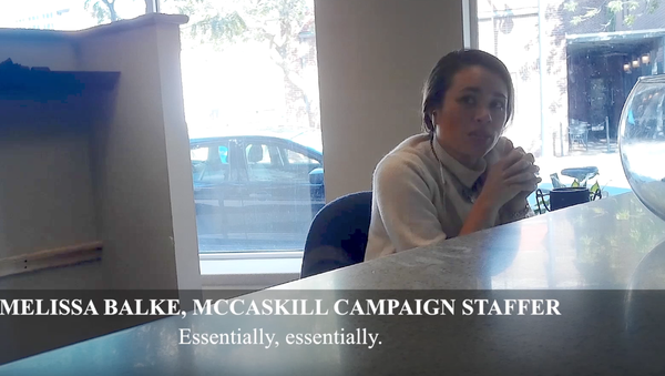 Melissa Balke, a campaign staffer for Missouri Senator Claire McCaskill, in a video filmed by Project Veritas - Sputnik International