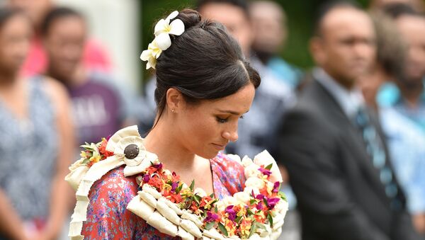 Britain's Meghan, Duchess of Sussex attends an event at the University of the South Pacific in Suva on October 24, 2018. - Sputnik International