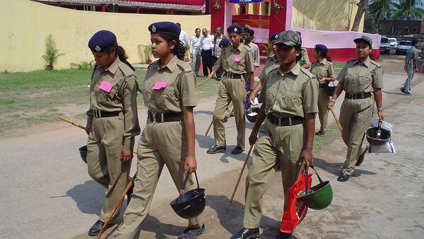 Women police are on duty at Jadavpur, Kolkata, West Bengal - Sputnik International