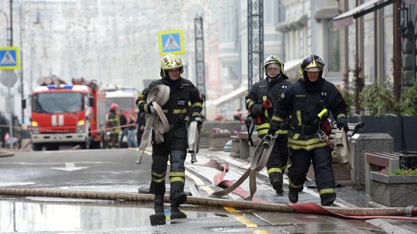 Firefighting team of the Russian Emergencies Ministry (File) - Sputnik International