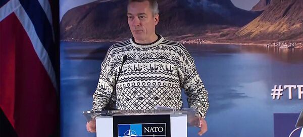 Norwegian Defense Minister Frank Bakke-Jensen at a NATO press conference. Norwegian Defense Minister Frank Bakke-Jensen at a NATO press conference. - Sputnik International