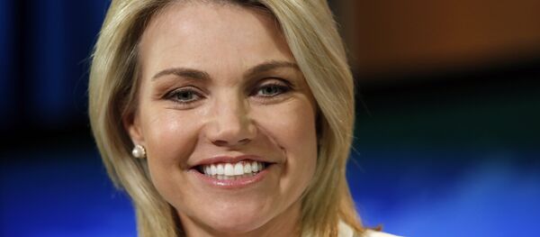 State Department spokeswoman Heather Nauert speaks during a briefing at the State Department in Washington, Wednesday, Aug. 9, 2017. State Department spokeswoman Heather Nauert speaks during a briefing at the State Department in Washington, Wednesday, Aug. 9, 2017. - Sputnik International