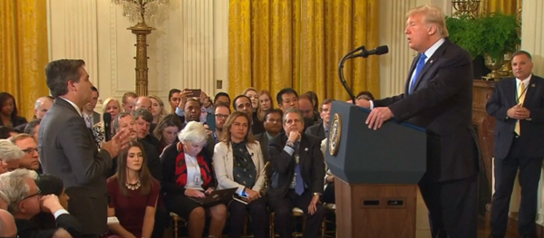 Trump, Acosta exchange - Sputnik International