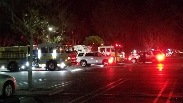 First responders are seen outside Borderline Bar and Grill in Thousand Oaks, California, U.S. November 7, 2018 in this image obtained from social media on November 8, 2018 - Sputnik International