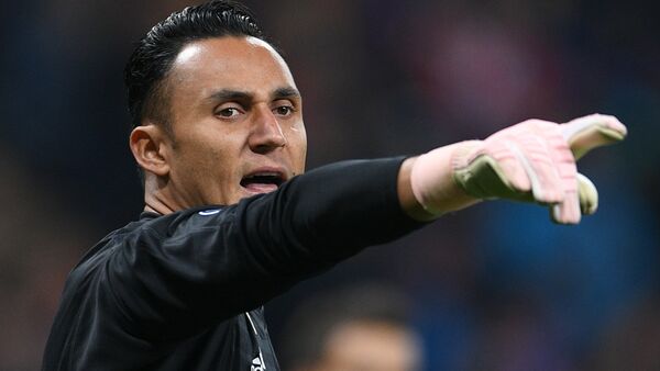 Real's goalkeeper Keylor Navas gestures to his teammates during the Champions League group G soccer match between CSKA Moscow and Real Madrid, in Moscow, Russia, October 2, 2018. - Sputnik International