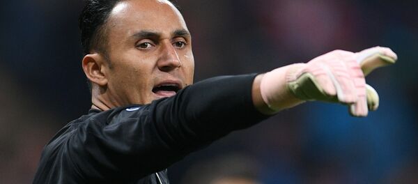 Real's goalkeeper Keylor Navas gestures to his teammates during the Champions League group G soccer match between CSKA Moscow and Real Madrid, in Moscow, Russia, October 2, 2018. - Sputnik International