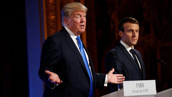 French President Emmanuel Macron and U.S. President Donald Trump - Sputnik International