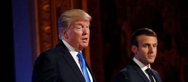 French President Emmanuel Macron and U.S. President Donald Trump - Sputnik International