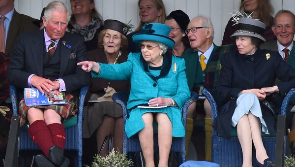 Prince Charles, Prince of Wales, Britain's Queen Elizabeth II and Britain's Princess Anne - Sputnik International