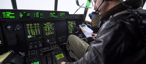 A pilot from the US Marines flys a C-130 transport aircraft as part of the NATO Trident Juncture 2018 exercise departing from Orland Air Base near Brekstad, Norway, October 31, 2018. - Sputnik International
