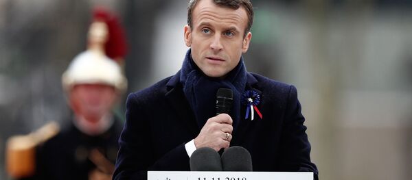 French President Emmanuel Macron at the Arc de Triomphe in Paris French President Emmanuel Macron at the Arc de Triomphe in Paris - Sputnik International