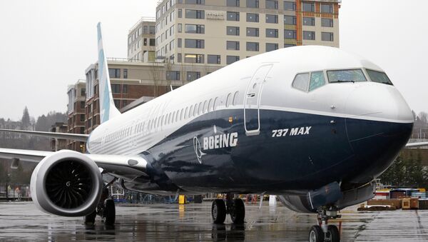 FILE - In this March 7, 2017, file photo, the first of the large Boeing 737 MAX 9 models, Boeing's newest commercial airplane, sits outside its production plant in Renton, Wash - Sputnik International