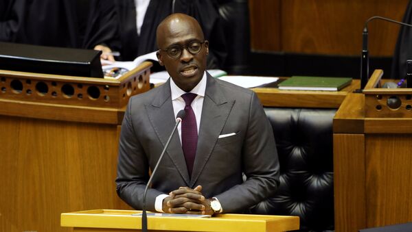 South Africa's Malusi Gigaba delivers his budget address when he was finance minister at Parliament in Cape Town. - Sputnik International