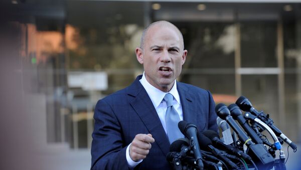 Michael Avenatti, lawyer for adult film actress Stephanie Clifford, also known as Stormy Daniels, speaks to the media outside the U.S. District Court for the Central District of California in Los Angeles, California, U.S. September 24, 2018. - Sputnik International