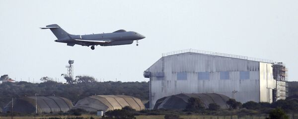 An aircraft takes off from royal air forces base in Akrotiri, near costal city of Limassol, Cyprus, on Thursday, April 12, 2018 - Sputnik International