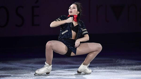 Oct 28, 2018; Laval, Quebec, CAN; Elizaveta Tuktamysheva (RUS) performs in the exhibition program during the Skate Canada International competition at Place Bell - Sputnik International