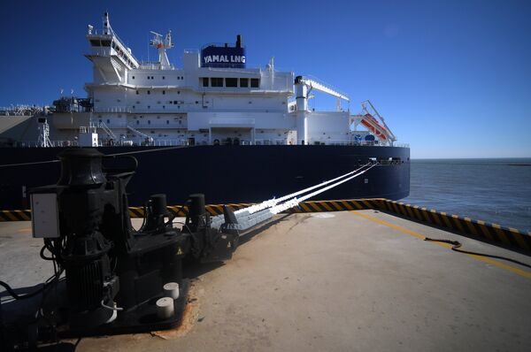 The Vladimir Rusanov LNG carrier of the Arc7 class of the Yamal LNG project (File) The Vladimir Rusanov LNG carrier of the Arc7 class of the Yamal LNG project (File) - Sputnik International