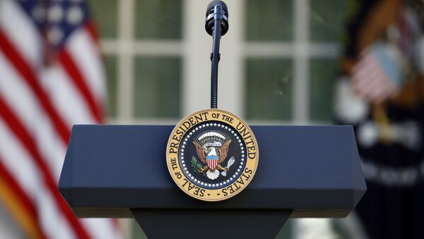 The US presidential podium - Sputnik International
