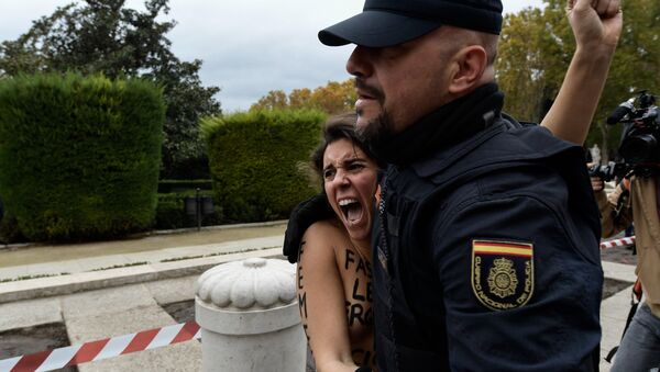 Femen Movement Protests in Madrid - Sputnik International