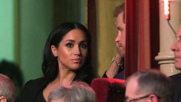 Britain's Prince Harry, Duke of Sussex and Meghan, Duchess of Sussex attend the Royal British Legion Festival of Remembrance to commemorate all those who have lost their lives in conflicts and mark 100 years since the end of the First World War, at the Royal Albert Hall, London, Britain November 10, 2018 - Sputnik International