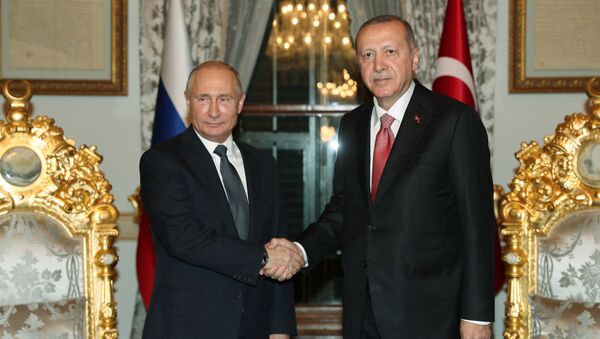Russian President Vladimir Putin and Turkish President Tayyip Erdogan - Sputnik International