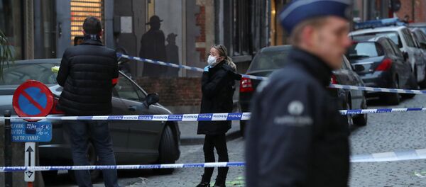 Police keep watch outside the police headquarters after a policeman was stabbed in Brussels, Belgium November 20, 2018 Police keep watch outside the police headquarters after a policeman was stabbed in Brussels, Belgium November 20, 2018 - Sputnik International