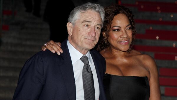 Robert De Niro, left, and Grace Hightower, right, attend the annual Vanity Fair Tribeca Film Festival kick-off party at the State Supreme Courthouse on Tuesday, April 14, 2015, in New York - Sputnik International