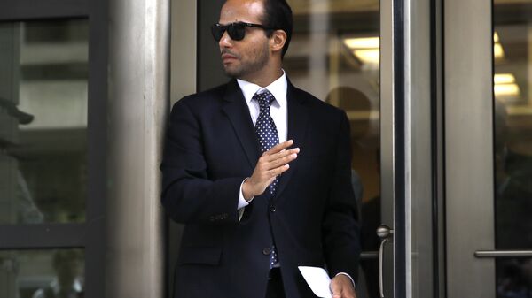 Former Donald Trump presidential campaign foreign policy adviser George Papadopoulos leaves federal court after he was sentenced to 14 days in prison. - Sputnik International