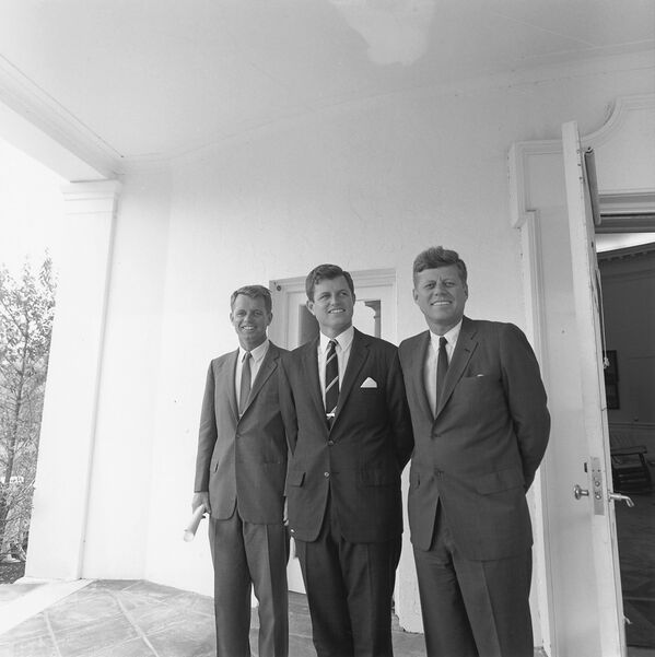 The Kennedy brothers: Attorney General Robert F. Kennedy, Senator Ted Kennedy, and President John F. Kennedy in 1963.  - Sputnik International