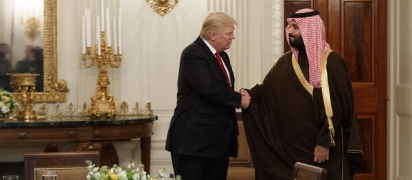 DAY 54 - In this March 14, 2017, file photo, President Donald Trump shakes hands with Saudi Defense Minister and Deputy Crown Prince Mohammed bin Salman, in the State Dining Room of the White House in Washington DAY 54 - In this March 14, 2017, file photo, President Donald Trump shakes hands with Saudi Defense Minister and Deputy Crown Prince Mohammed bin Salman, in the State Dining Room of the White House in Washington - Sputnik International