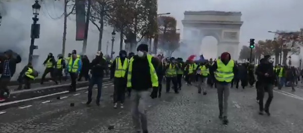 Yellow vests mass protests against the rise in fuel prices in the French capital of Paris Yellow vests mass protests against the rise in fuel prices in the French capital of Paris - Sputnik International