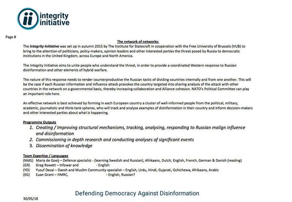 Integrity Initiative: Foreign Office Funded, Staffed by Spies, Housed by MI5? Integrity Initiative: Foreign Office Funded, Staffed by Spies, Housed by MI5? - Sputnik International