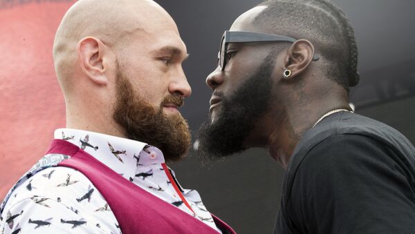 Tyson Fury (left) and Deontay Wilder will fight for the WBC heavyweight title in Los Angeles on December 1, 2018 - Sputnik International