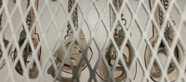 In this photo taken June 21, 2017, restraints are shown at the Northwest Detention Center in Tacoma, Wash., during a media tour In this photo taken June 21, 2017, restraints are shown at the Northwest Detention Center in Tacoma, Wash., during a media tour - Sputnik International