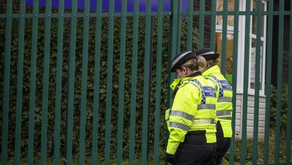 This Wednesday, Nov. 28, 2018 photo shows Police Community Support Officers walks outside Almondbury Community School in Huddersfield where a 16-year-old boy is to be charged with assault over an attack on a 15-year-old Syrian refugee. - Sputnik International