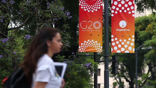 G20 summit banners are pictured ahead of the leaders' meeting in Buenos Aires, Argentina November 29, 2018. - Sputnik International
