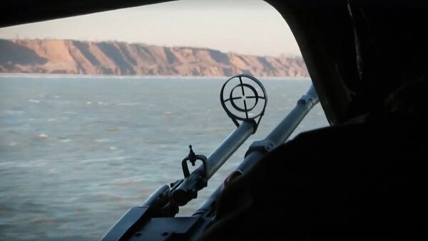 Still from video of Ukrainian Azov Sea drills. - Sputnik International