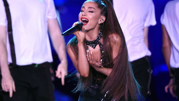 In this June 2, 2018 file photo, Ariana Grande performs at Wango Tango in Los Angeles. Grande will return with a new tour in 2019 nearly two years after a terrorist attack during her concert in the United Kingdom. Grande announced Friday, Oct. 26, that her 42-date Sweetener World Tour will kick off March 18 in Albany, N.Y. - Sputnik International