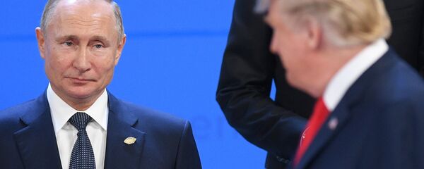 Putin and Trump at the G20 in Buenos Aires, Argentina. - Sputnik International