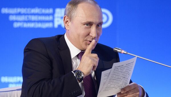 Russian President Vladimir Putin at a business forum. File photo. - Sputnik International