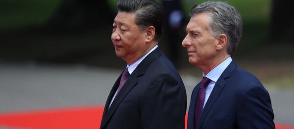 Argentina's President Mauricio Macri receives China's President Xi Jinping at the Olivos Presidential Residence in Buenos Aires Argentina's President Mauricio Macri receives China's President Xi Jinping at the Olivos Presidential Residence in Buenos Aires - Sputnik International