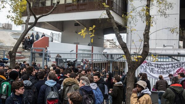 Protest action of students in Paris - Sputnik International