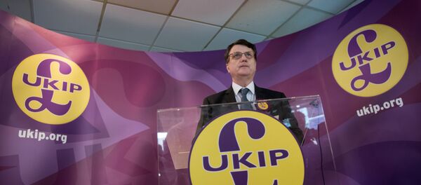 Then UKIP (UK Independence Party) Brexit spokesman and Member of the European Parliament for London (MEP), Gerard Batten, addresses members of the media at the party's by-election campaign headquarters in Stoke-on-Trent, central England on February 13, 2017. Then UKIP (UK Independence Party) Brexit spokesman and Member of the European Parliament for London (MEP), Gerard Batten, addresses members of the media at the party's by-election campaign headquarters in Stoke-on-Trent, central England on February 13, 2017. - Sputnik International