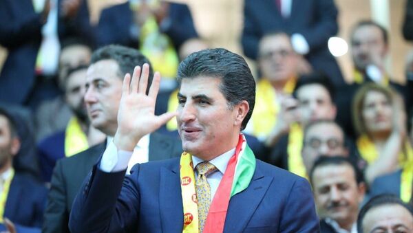 KRG PM Nechrivan Barzani attends a rally - Sputnik International