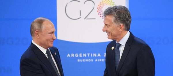 Russian Vladimir Putin and Argentina's President Mauricio Macri Russian Vladimir Putin and Argentina's President Mauricio Macri - Sputnik International