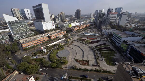 View of the commercial district of San Isidro, in Lima - Sputnik International
