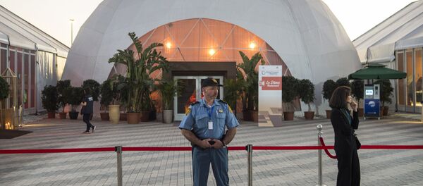 A picture taken on December 9, 2018, shows the site of the UN Migration Conference in the Moroccan city of Marrakesh - Sputnik International
