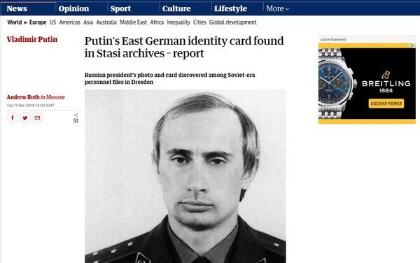Screengrab of the Guardian's take on the story. - Sputnik International