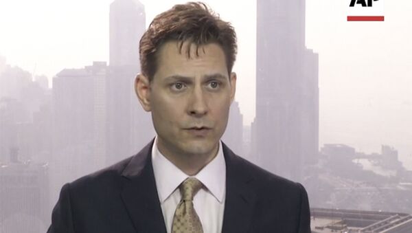 In this image made from a video taken on March 28, 2018, Michael Kovrig, an adviser with the International Crisis Group, a Brussels-based non-governmental organization, speaks during an interview in Hong Kong. Canadian Public Safety Minister Ralph Goodale confirmed on Tuesday, Dec. 11, 2018, that Kovrig, a former Canadian diplomat, was arrested Monday night in Beijing, China - Sputnik International
